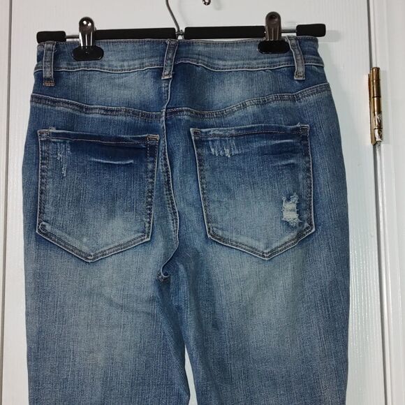 Rue21 High Rise Ankle Super Distressed Jeggings Sz 6 - Picture 9 of 11